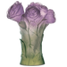 Daum Art Glass Daum Crystal Peony Vase - Green Purple