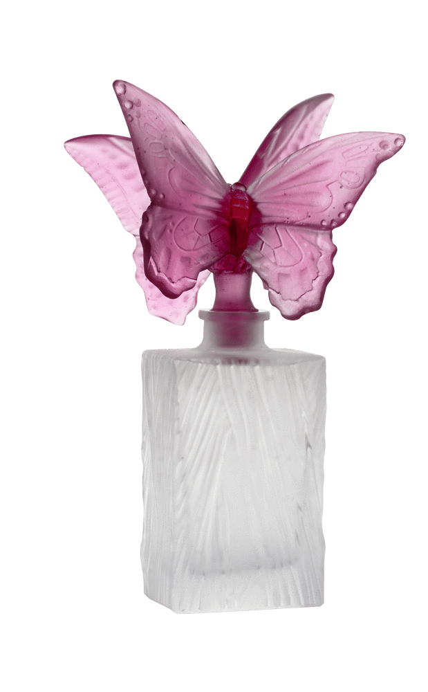Daum Art Glass Daum Crystal Perfume Bottle Butterflies