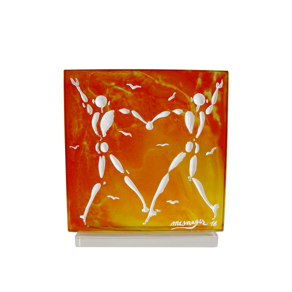 Daum Art Glass Daum Crystal Personalized Love Dance By Jerome Mesnager 8 Ex
