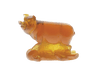Daum Art Glass Daum Crystal Pig Chinese Horoscope in Amber