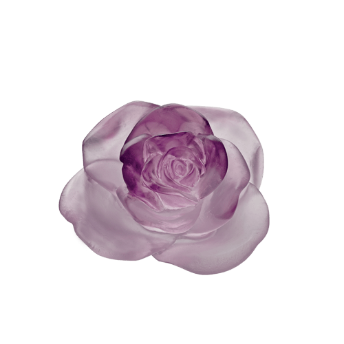 Daum Crystal Pink Flower Rose Passion