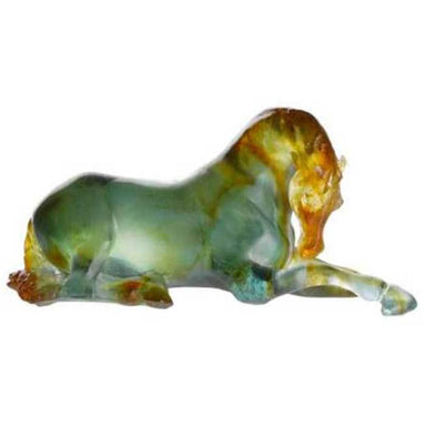 Daum Art Glass Daum Crystal Resting Mare by Pascale Boucholzer