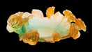 Daum Art Glass Daum Crystal Rose Passion Small Bowl - Green Orange