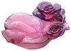 Daum Art Glass Daum Crystal Rose Passion Small Bowl - Red & Purple
