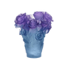 Daum Art Glass Daum Crystal Rose Passion Vase - Blue Purple