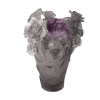 Daum Art Glass Daum Crystal Rose Passion Vase - Grey Purple
