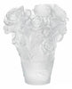 Daum Art Glass Daum Crystal Rose Passion Vase - White