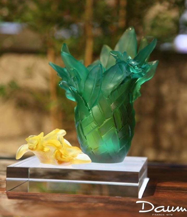 Daum Crystal Small Vase Tressage