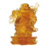 Daum Art Glass Daum Crystal Standing Buddha - Amber