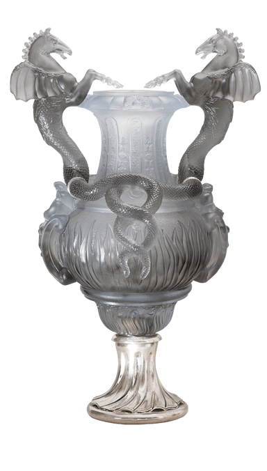 Daum Art Glass Daum Crystal Stanislas Urn - Grey