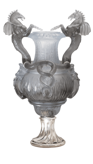 Daum Art Glass Daum Crystal Stanislas Urn - Grey