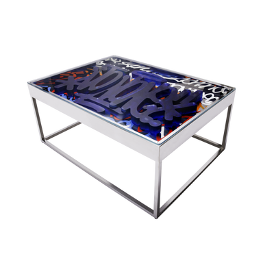 Daum Art Glass Daum Crystal Table for Two by JonOne 8 ex