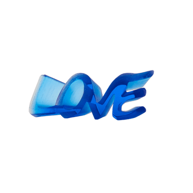 Daum Art Glass Daum Crystal True Love Blue