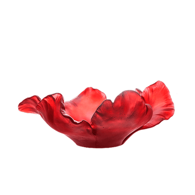 Daum Art Glass Daum Crystal Tulip Bowl - Red