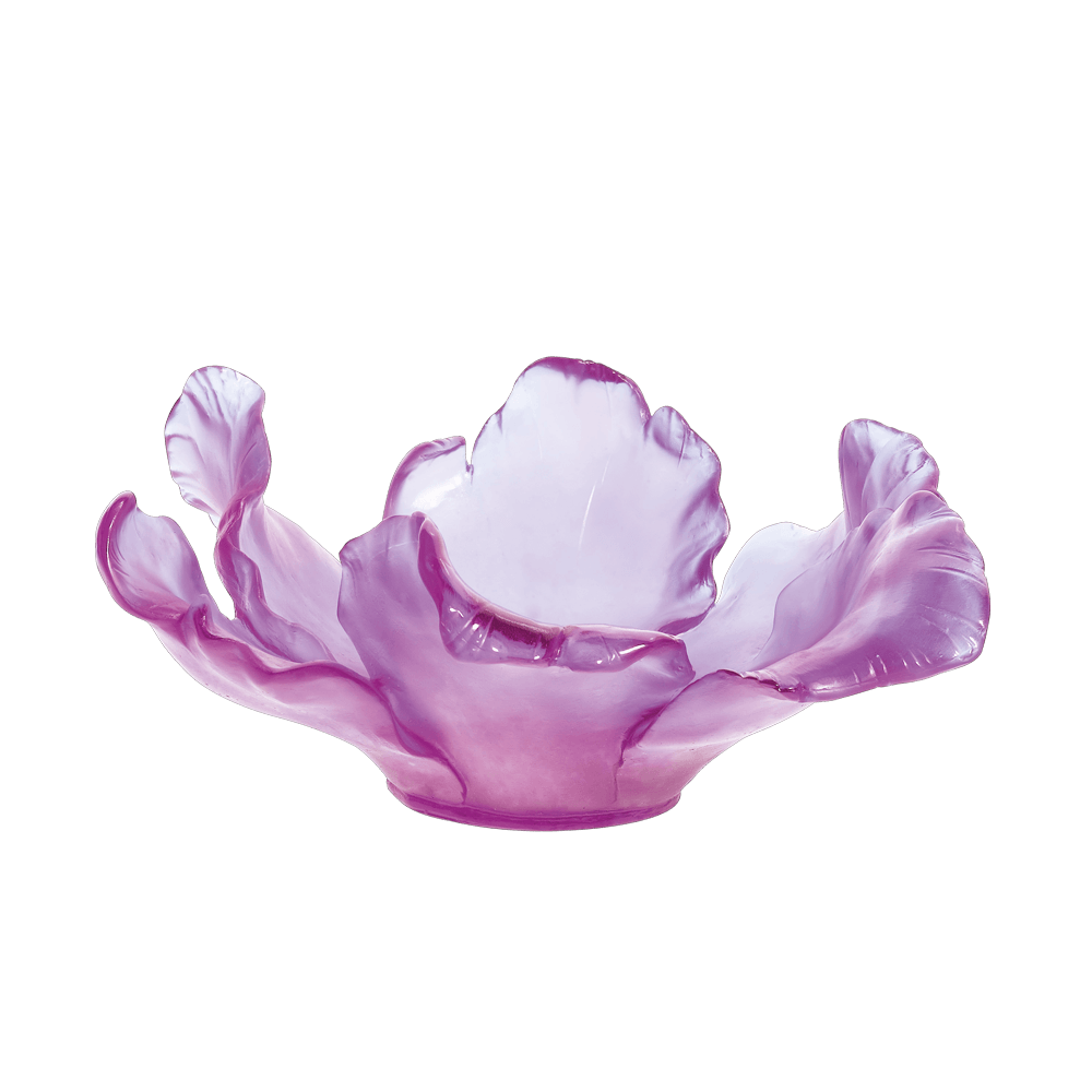 Daum Art Glass Daum Crystal Tulip Bowl - Ultraviolet