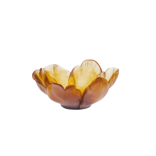 Daum Art Glass Daum Crystal Tulip Small Bowl - Amber