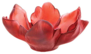 Daum Art Glass Daum Crystal Tulip Small Bowl - Red