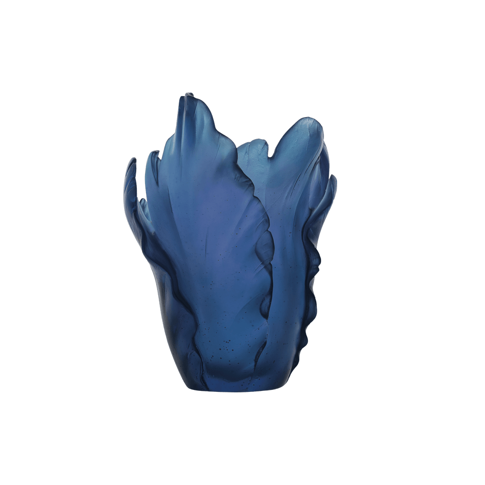 Daum Art Glass Daum Crystal Tulip Small Vase - Blue