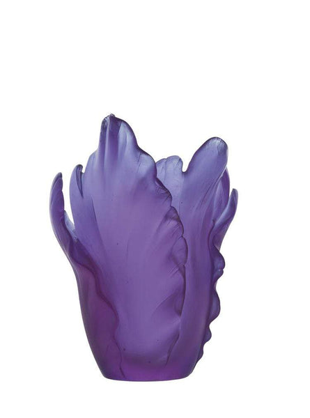 Daum Art Glass Daum Crystal Tulip Small Vase - Ultraviolet