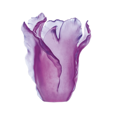 Daum Art Glass Daum Crystal Tulip Vase - Ultraviolet