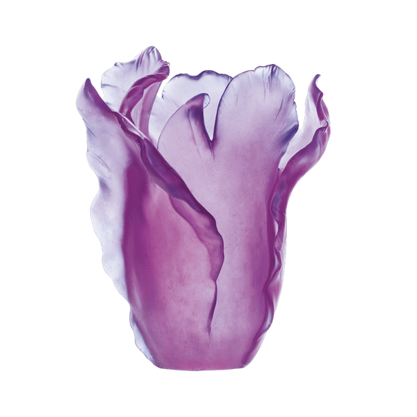 Daum Art Glass Daum Crystal Tulip Vase - Ultraviolet