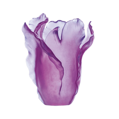 Daum Art Glass Daum Crystal Tulip Vase - Ultraviolet