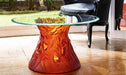 Daum Art Glass Daum Crystal Vegetal Coffee Table - Amber