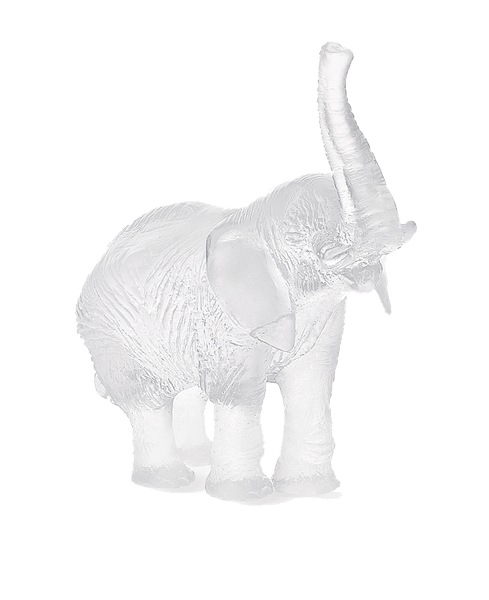 Daum Crystal White elephant by Jean-François Leroy