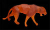 Daum Art Glass Daum Crystal Wild Panther by Richard Orlinski - Orange