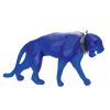 Daum Crystal Wild Panther in Blue by Richard Orlinski 8 ex