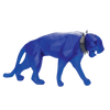 Daum Art Glass Daum Crystal Wild Panther in Blue by Richard Orlinski 8 ex