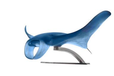 Daum Art Glass Daum Crystal XL Manta Ray by Umberto Nuzzo