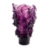 Daum Art Glass Daum Magnum Violet Camellia Vase
