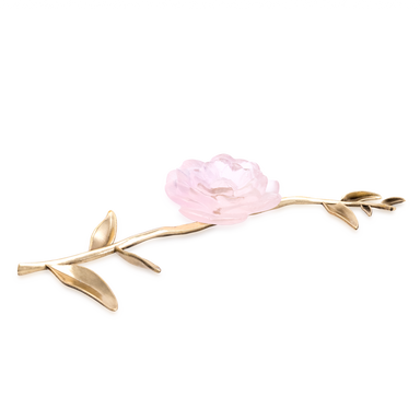 Daum Art Glass Daum Pink Camellia Ornamental Flower