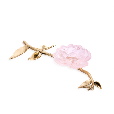 Daum Art Glass Daum Pink Camellia Ornamental Flower