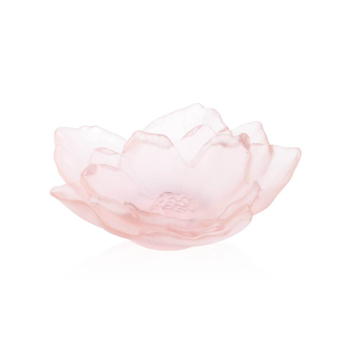 Daum Art Glass Daum Small Pink Camellia Bowl