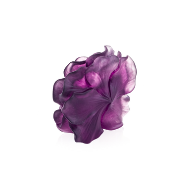 Daum Art Glass Daum Violet Camellia Decorative Flower