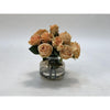 Talisman Roses in Light Amber Metallic Vase