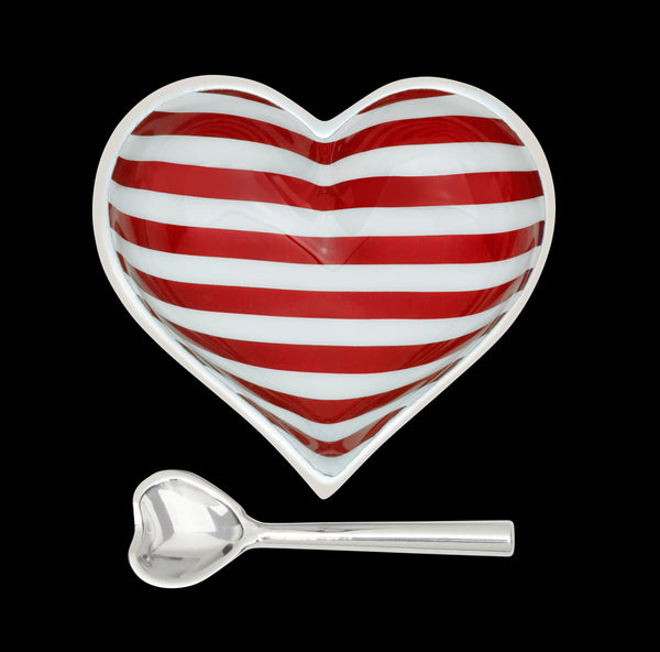 Inspired Generations Giftware Inspired Generations Happy Red Stripe Heart with Heart Spoon