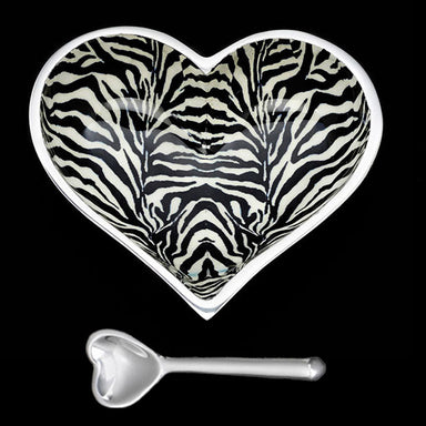 Inspired Generations Giftware Inspired Generations Happy Zebra Heart with Heart Spoon