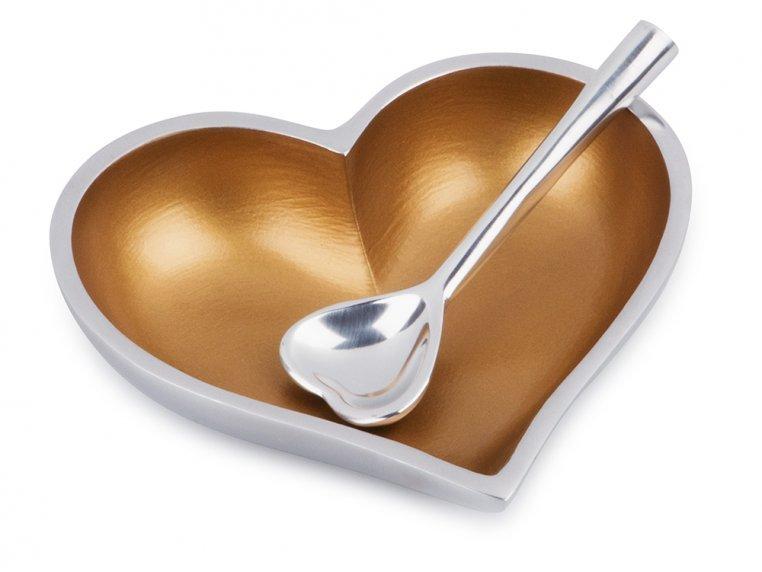 Inspired Generations Heart of Gold with Heart Spoon, Velvet Bag and Note Card