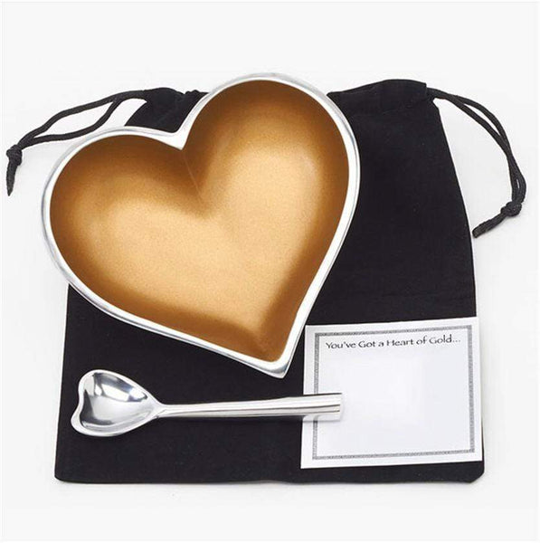 Inspired Generations Giftware Inspired Generations Heart Of Gold with Spoon: 100198-GLD