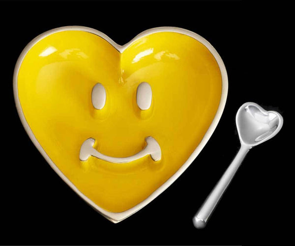 Inspired Generations Giftware Inspired Generations Pauli Smiley Heart Yellow Spoon: 102373-Y