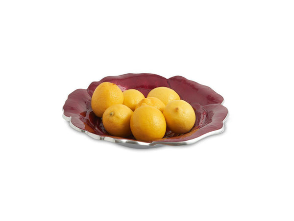 Julia Knight Rose 12" Bowl Silver Pomegranate