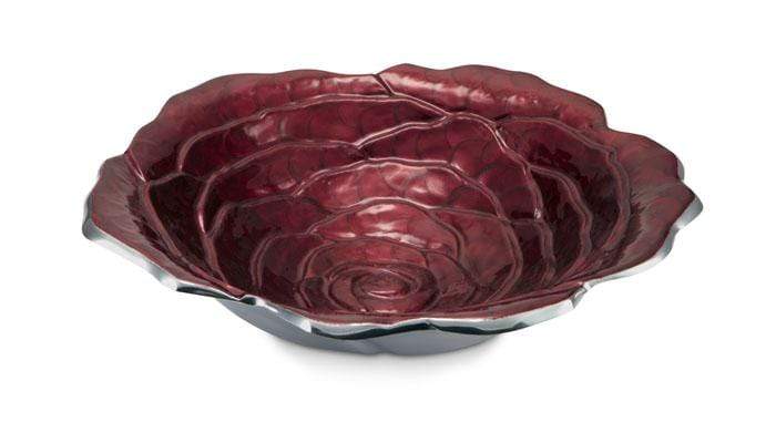 Julia Knight Serveware Julia Knight Rose 15" Bowl Silver Pomegranate