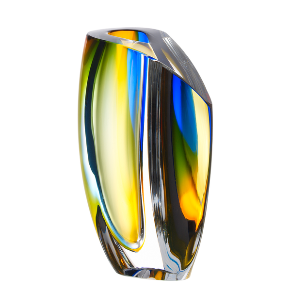 Kosta Boda Art Glass Kosta Boda Mirage Vase, Blue Amber