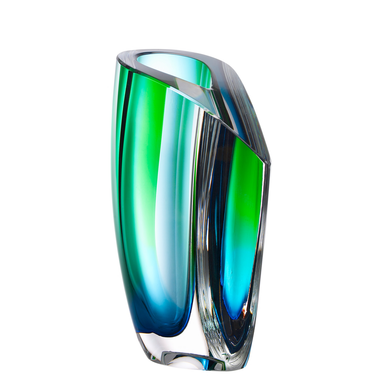Kosta Boda Art Glass Kosta Boda Mirage Vase, Green Blue