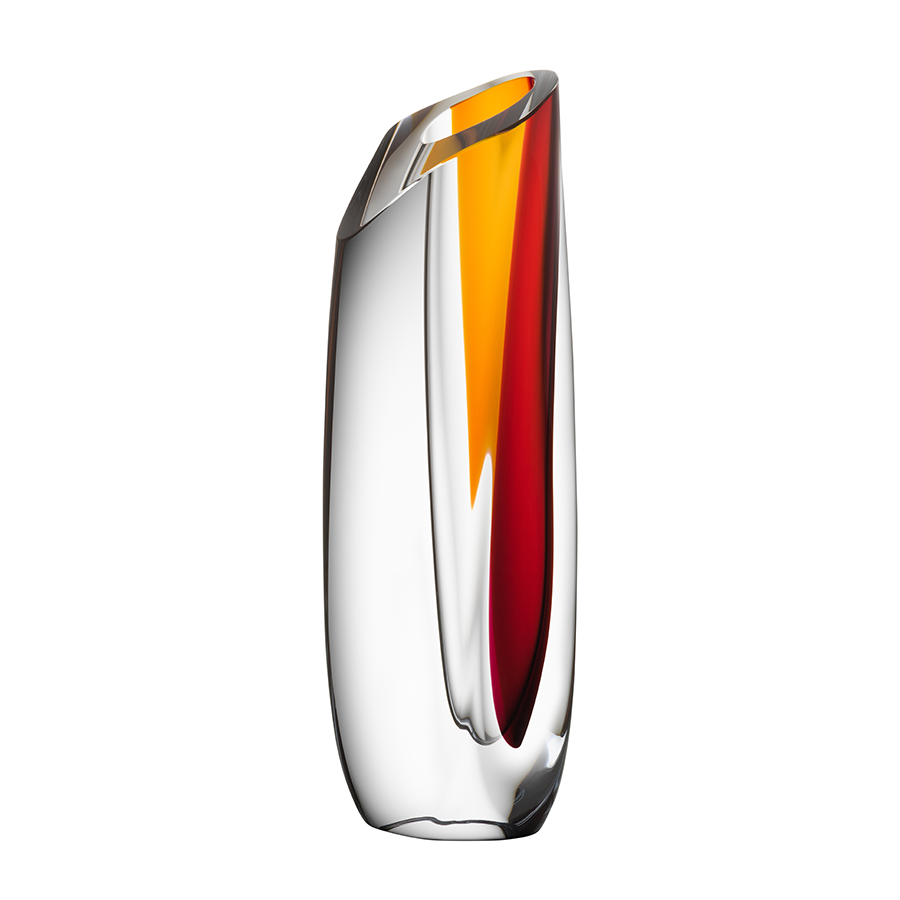 Kosta Boda Art Glass Kosta Boda Saraband Vase red/amber