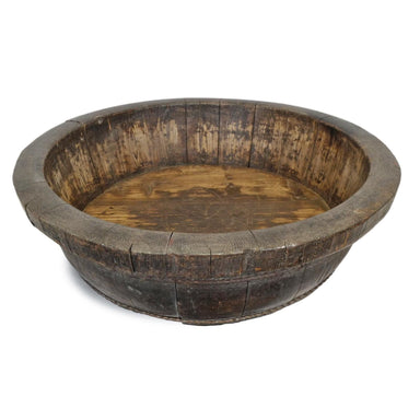Legend of Asia Giftware Legend of Asia Antique Wooden Water Bowl Foot Bath