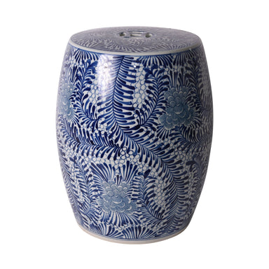 Legend of Asia Giftware Legend of Asia B&W Blooming Flowers Garden Stool